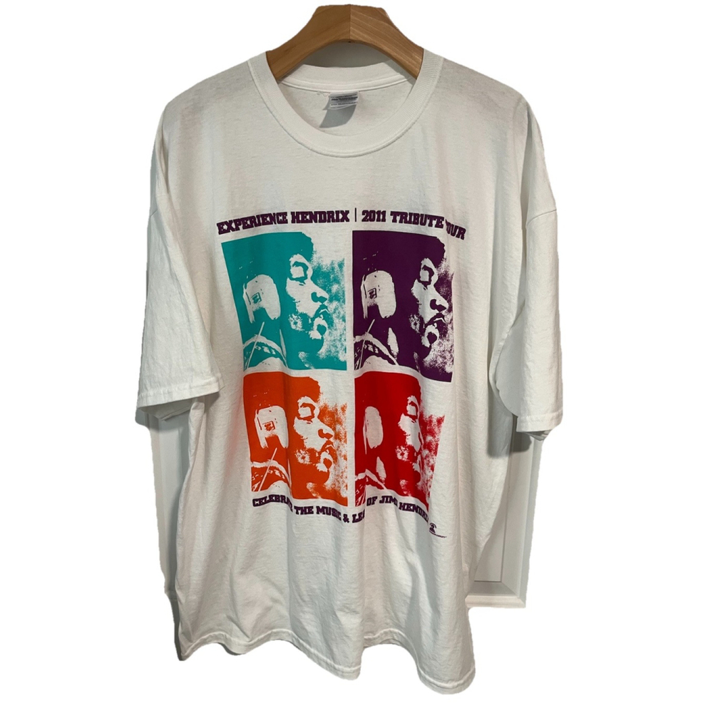 Experience Hendrix 2011 Tribute Tour T-Shirt Adult Size 2XL White Graphic Tee